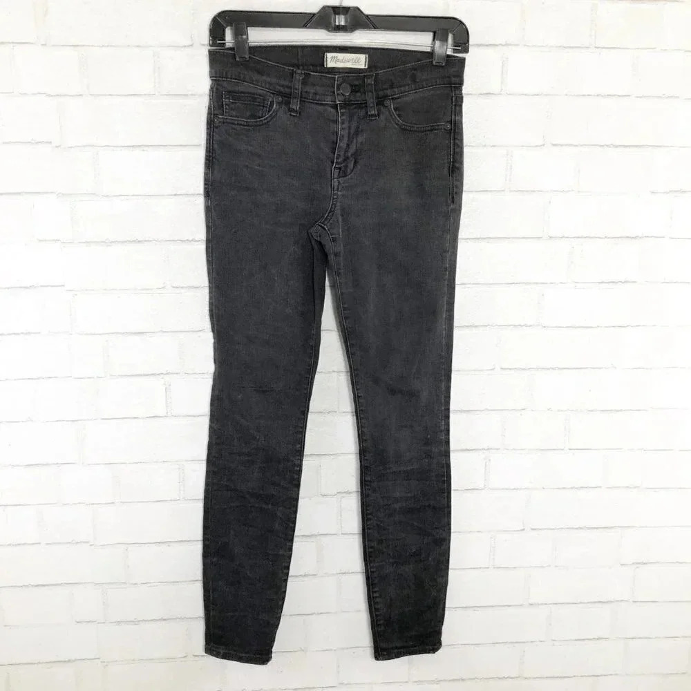 Madewell Skinny Skinny Faded Black Jeans, Size 27